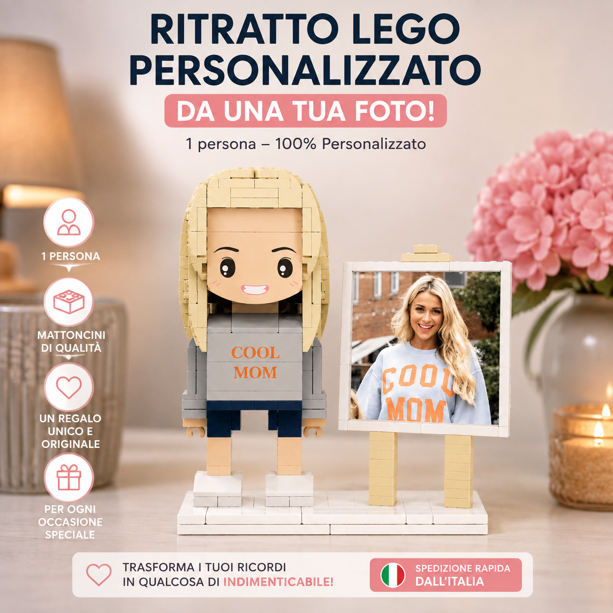 Ritratto Brick Personalizzato