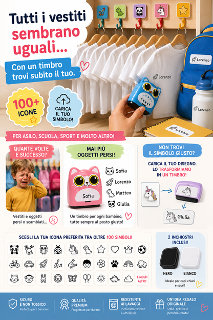 Timbro Personalizzato Premium per Vestiti