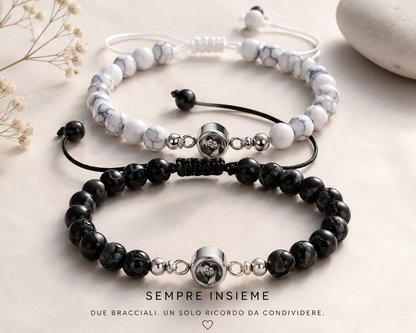 ❤️ Bracciali di Coppia con Foto Segreta