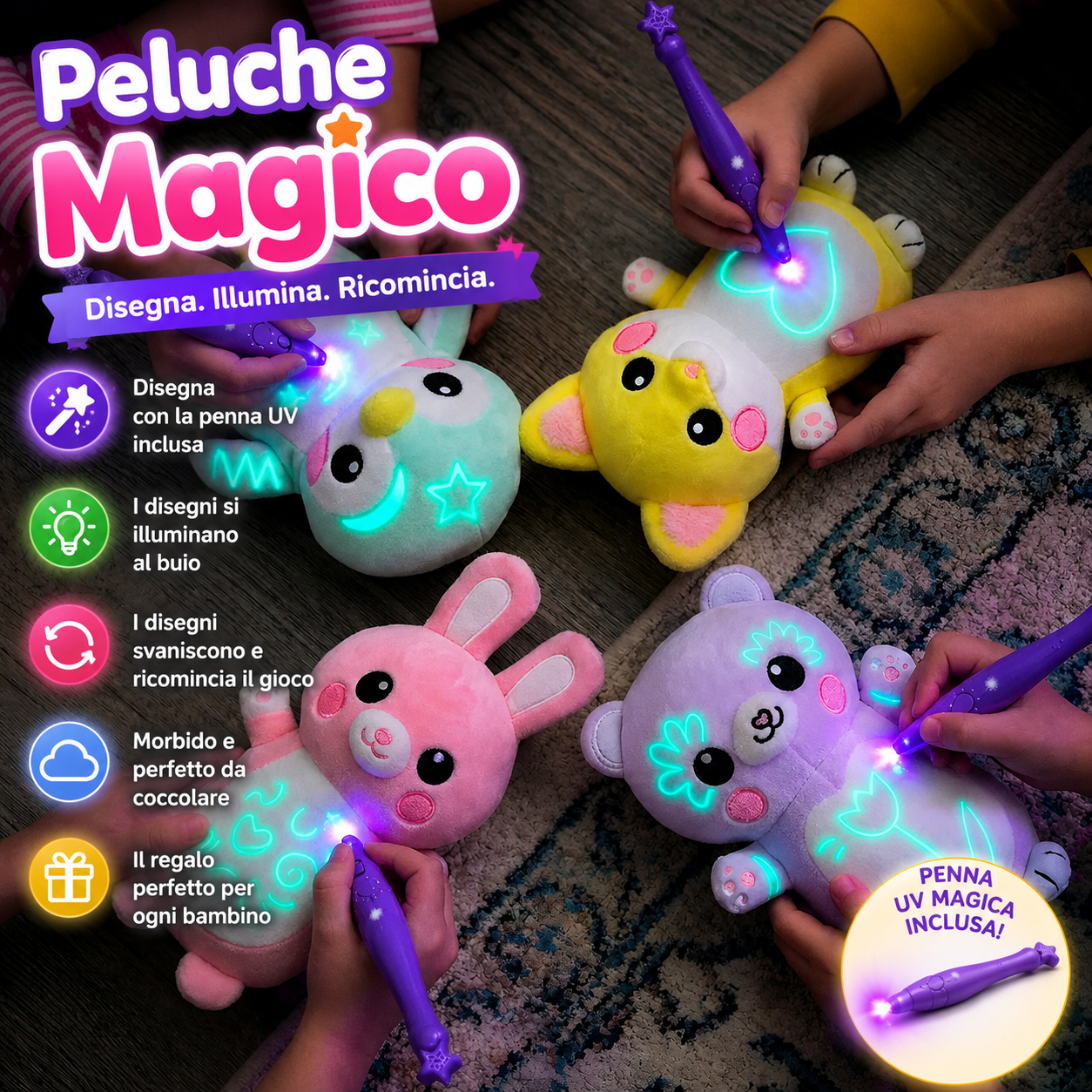 Peluche Magico – Disegna con la Luce