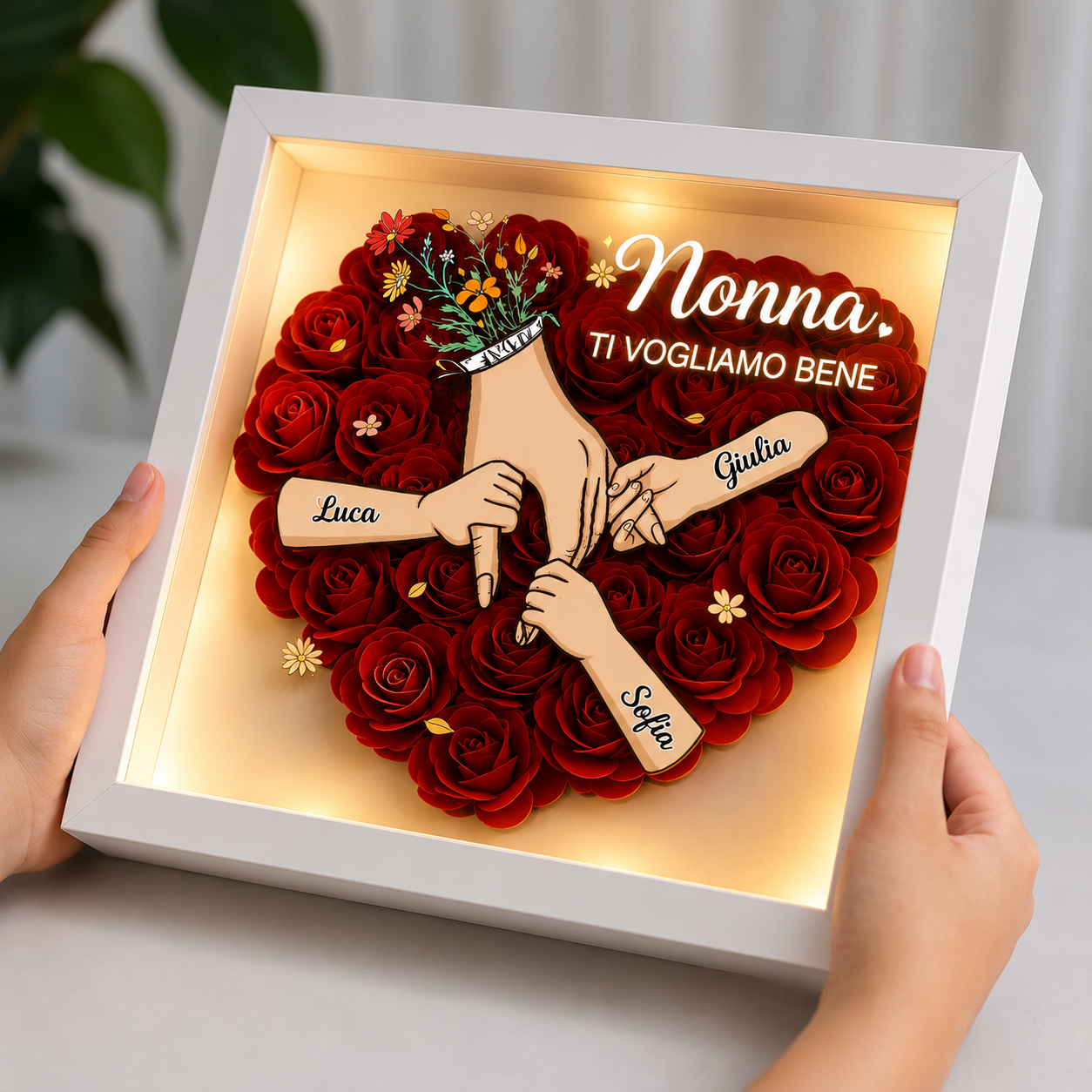 Quadro dell’Amore Personalizzato – Mamma & Nonna ❤️