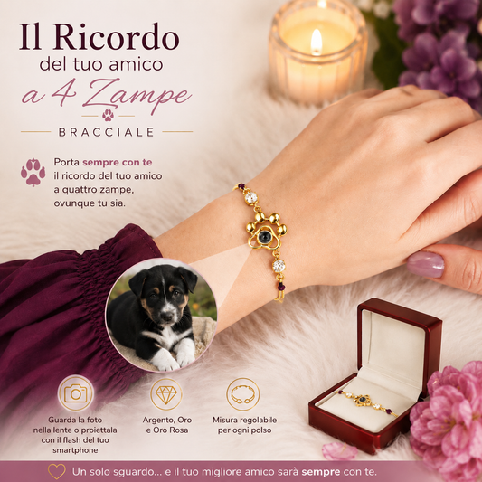 Cuore a 4 Zampe – Bracciale Personalizzato