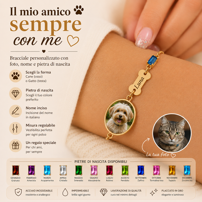 Cuore a 4 Zampe – Bracciale Personalizzato