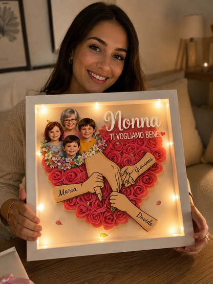 Quadro dell’Amore Personalizzato – Mamma & Nonna ❤️