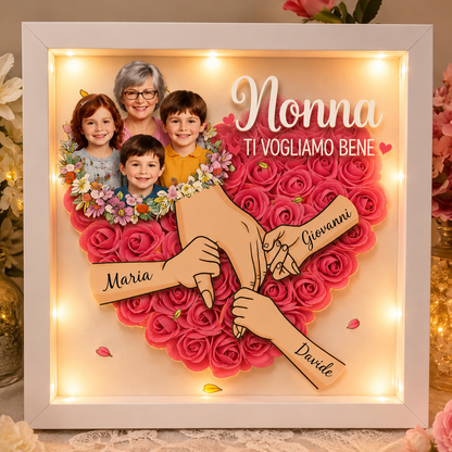 Quadro dell’Amore Personalizzato – Mamma & Nonna ❤️
