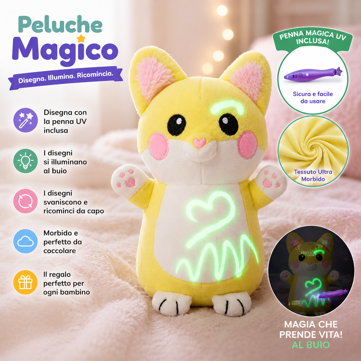 Peluche Magico – Disegna con la Luce