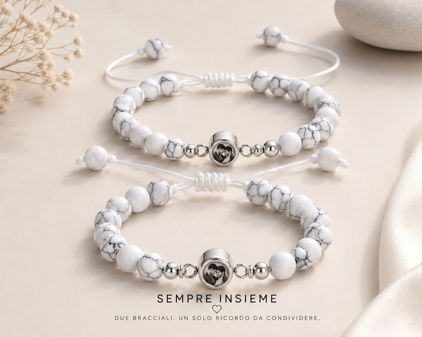 ❤️ Bracciali di Coppia con Foto Segreta